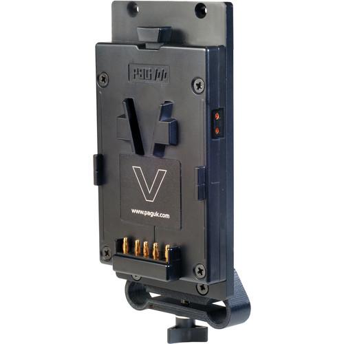 PAG V-Mount Plate with 15mm Rod Clamp & D-Tap Output 9401, PAG, V-Mount, Plate, with, 15mm, Rod, Clamp, &, D-Tap, Output, 9401