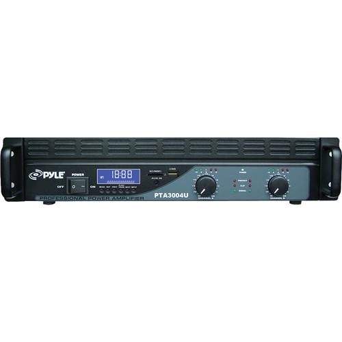 Pyle Pro 2-Channel Power Amplifier with USB/SD Readers, PTA3004U, Pyle, Pro, 2-Channel, Power, Amplifier, with, USB/SD, Readers, PTA3004U