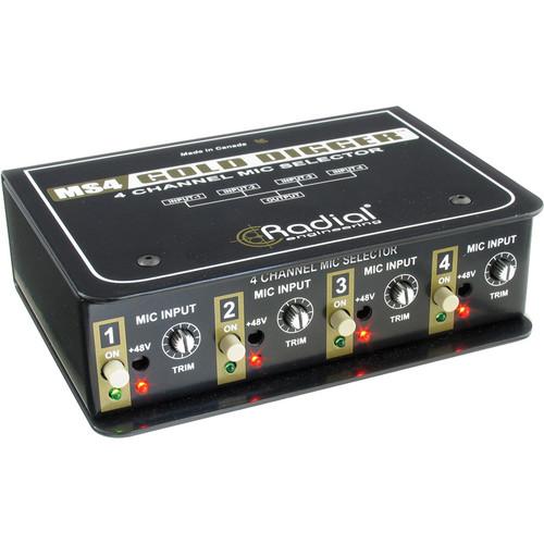 Radial Engineering Gold Digger 4-Channel Mic Selector R800 1440, Radial, Engineering, Gold, Digger, 4-Channel, Mic, Selector, R800, 1440