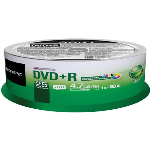 Sony 16X DVD R Recordable DVD Media Disc 25DPR47PP, Sony, 16X, DVD, R, Recordable, DVD, Media, Disc, 25DPR47PP,