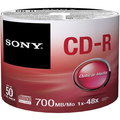 Sony CD-R Data Storage Media (50 Pack) 50CDQ80SB/US