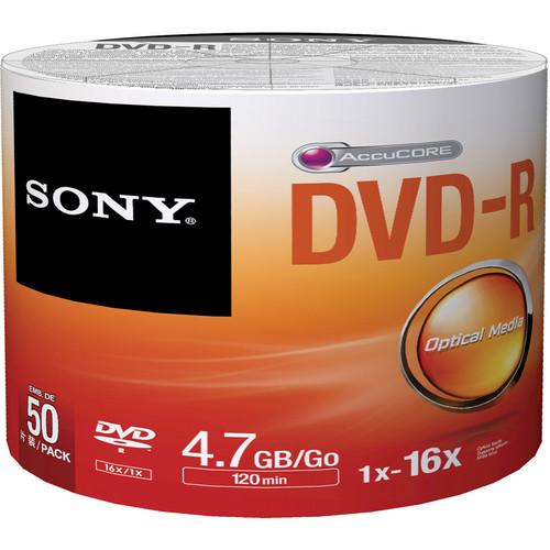 Sony DVD-R 4.7GB Recordable Media (50 Discs, Bulk) 50DMR47SB/US, Sony, DVD-R, 4.7GB, Recordable, Media, 50, Discs, Bulk, 50DMR47SB/US