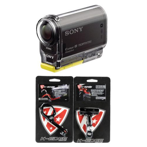 Sony HDR-AS30V Action Cam with K-Edge Bicycle Mounts, Sony, HDR-AS30V, Action, Cam, with, K-Edge, Bicycle, Mounts