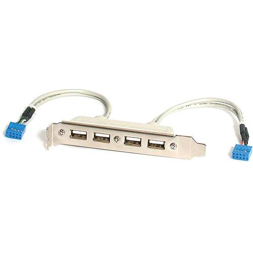 StarTech 4-Port USB A Female Slot Plate Adapter USBPLATE4, StarTech, 4-Port, USB, A, Female, Slot, Plate, Adapter, USBPLATE4,
