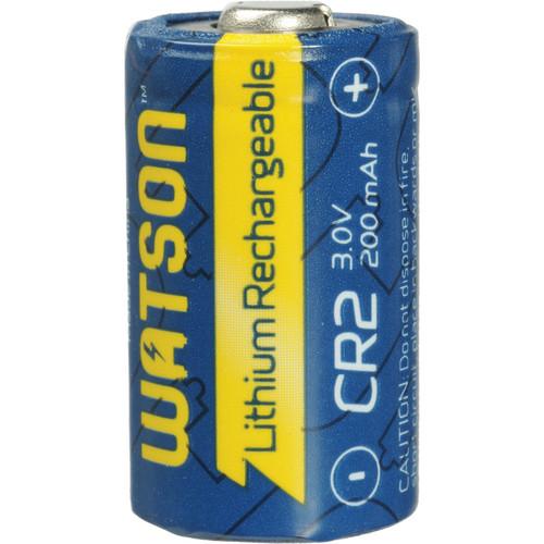 Watson CR-2 Rechargeable Lithium Battery (3V, 200mAh) CR2-3V, Watson, CR-2, Rechargeable, Lithium, Battery, 3V, 200mAh, CR2-3V,