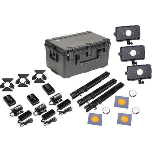 Frezzi Skylight Triple AC/DC V-Mount Light Kit with Charger, Frezzi, Skylight, Triple, AC/DC, V-Mount, Light, Kit, with, Charger