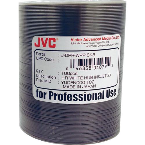 JVC  DVD R (White Inkjet, 100-Pack) JDPR-WPP-SK8, JVC, DVD, R, White, Inkjet, 100-Pack, JDPR-WPP-SK8, Video