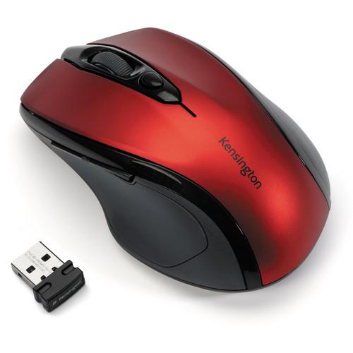 Kensington Pro Fit Mid-Size Wireless Mouse (Ruby Red) K72422AM, Kensington, Pro, Fit, Mid-Size, Wireless, Mouse, Ruby, Red, K72422AM