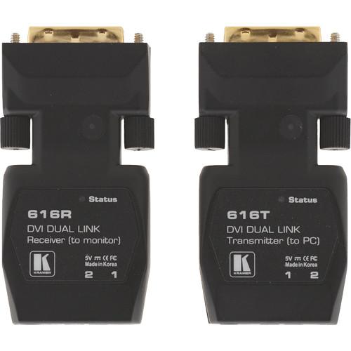 Kramer Dual Link Detachable DVI Optical Transmitter and 616R/T