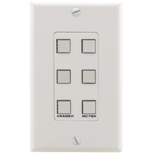 Kramer RC-76R Configurable 6-Button Wall Plate RC-76R, Kramer, RC-76R, Configurable, 6-Button, Wall, Plate, RC-76R,