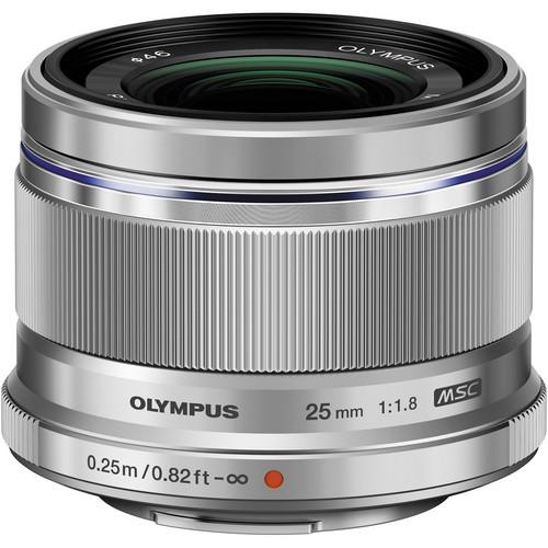 Olympus M.Zuiko Digital 25mm f/1.8 Lens (Silver) V311060SU000
