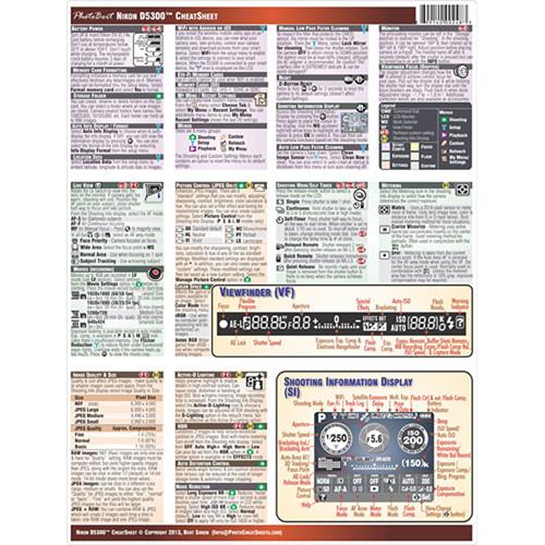 PhotoBert Cheat Sheet for Nikon D5300 DSLR Camera TC148-13, PhotoBert, Cheat, Sheet, Nikon, D5300, DSLR, Camera, TC148-13,