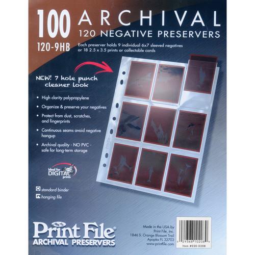 Print File 120-9HB Archival Storage Page for 9 020-0208