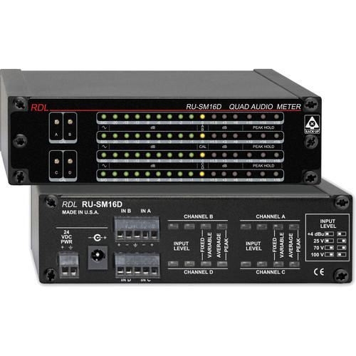 RDL  RU-SM16D 4-Channel Audio Meter RU-SM16D, RDL, RU-SM16D, 4-Channel, Audio, Meter, RU-SM16D, Video
