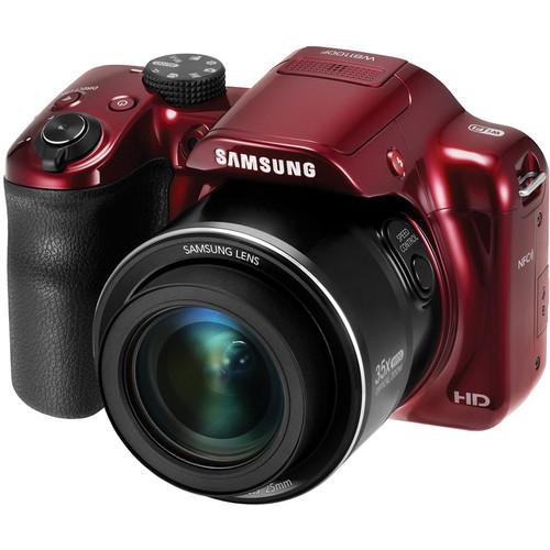 Samsung WB1100F Smart Digital Camera Basic Kit (Red)