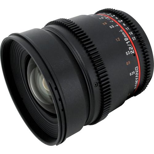 Samyang 16mm T2.2 Cine Lens for Canon EF SYCV16M-C, Samyang, 16mm, T2.2, Cine, Lens, Canon, EF, SYCV16M-C,