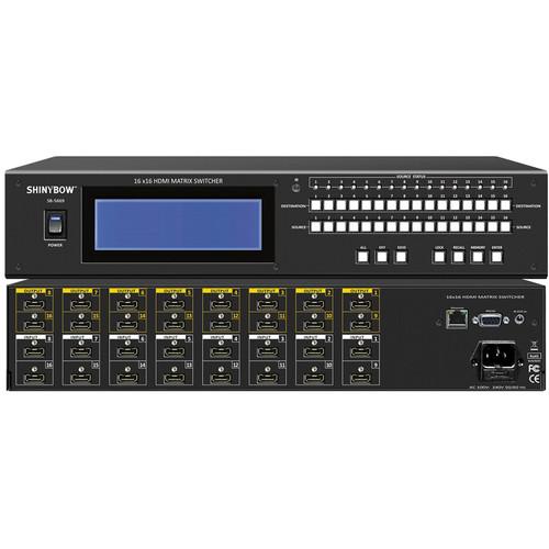 Shinybow 16 x 16 HDMI Matrix Routing Switcher with Full SB-5669K, Shinybow, 16, x, 16, HDMI, Matrix, Routing, Switcher, with, Full, SB-5669K