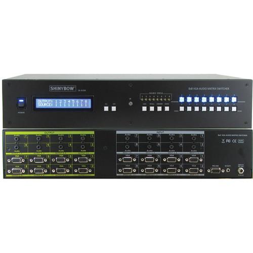 Shinybow 8x8 VGA and Stereo Analog Audio Matrix SB-8188LCM, Shinybow, 8x8, VGA, Stereo, Analog, Audio, Matrix, SB-8188LCM,