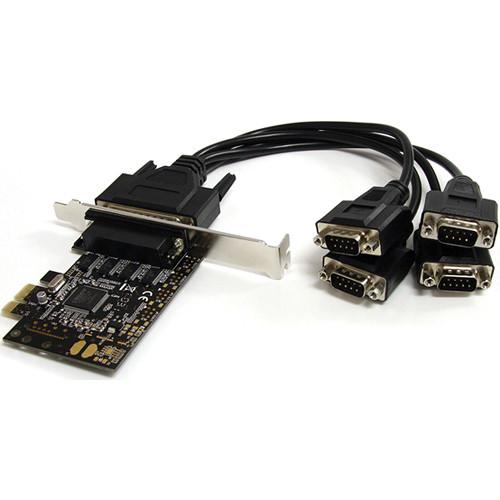 StarTech 4-Port RS-232 PCIe Serial Card with Breakout PEX4S553B, StarTech, 4-Port, RS-232, PCIe, Serial, Card, with, Breakout, PEX4S553B