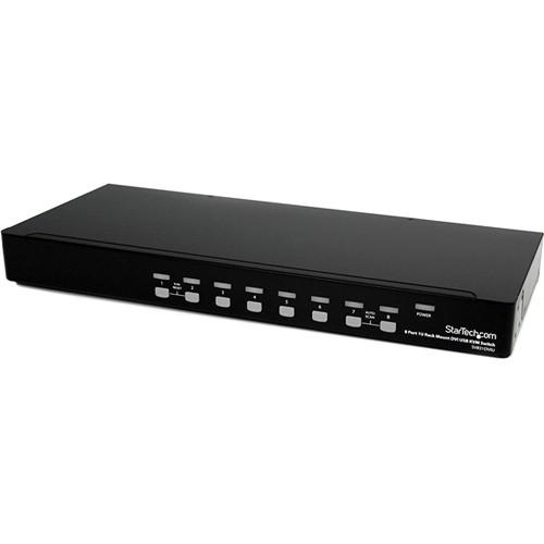 StarTech 8-Port 1U Rackmount DVI USB KVM Switch (Black)