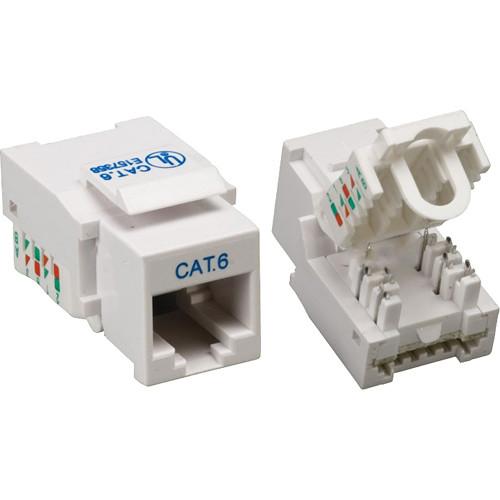 Tera Grand CAT6 Tool-Less Keystone Jack (White) KEYJ-CAT6TL-WH