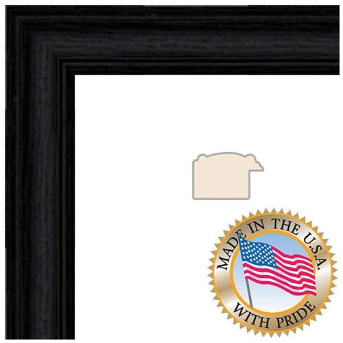 ART TO FRAMES 4083 Black Stain Solid Red WOM0066-59504-YBLK-8X8