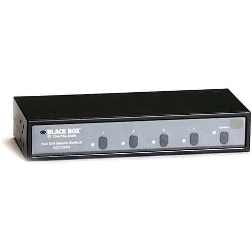 Black Box 2 x 4 DVI Matrix Switch with Audio AC1124A, Black, Box, 2, x, 4, DVI, Matrix, Switch, with, Audio, AC1124A,