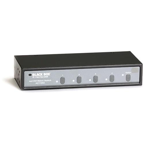 Black Box 4 x 2 DVI Matrix Switch with Audio AC1125A, Black, Box, 4, x, 2, DVI, Matrix, Switch, with, Audio, AC1125A,