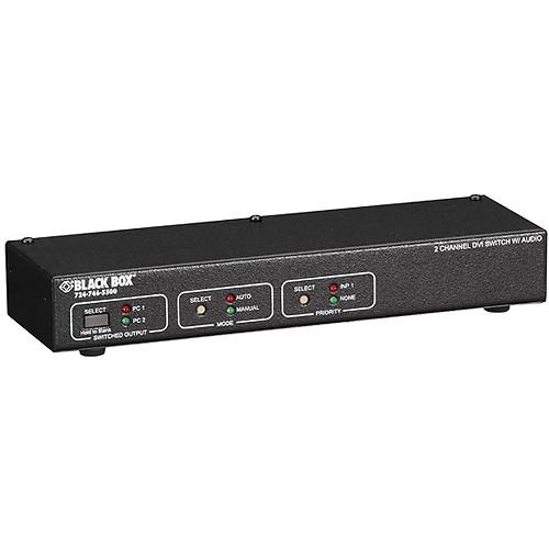 Black Box DVI Switch with Audio and Serial Control AC1032A-2A, Black, Box, DVI, Switch, with, Audio, Serial, Control, AC1032A-2A
