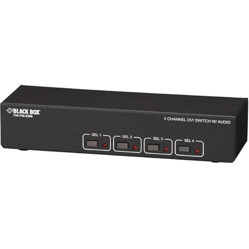 Black Box DVI Switch with Audio and Serial Control AC1032A-4A, Black, Box, DVI, Switch, with, Audio, Serial, Control, AC1032A-4A