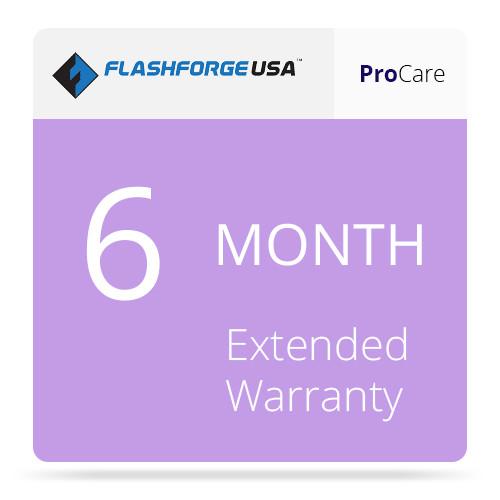 Flashforge ProCare 6-Month Extended Warranty 3D-FFG-6MO, Flashforge, ProCare, 6-Month, Extended, Warranty, 3D-FFG-6MO,