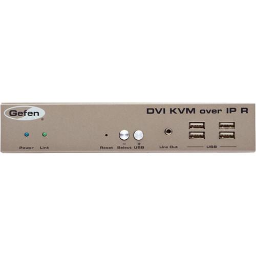 Gefen DVI KVM over IP Receiver with Four USB EXT-DVIKVM-LAN-LRX