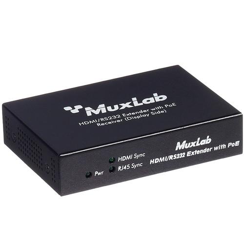 MuxLab HDMI / RS-232 Receiver with PoE 500454-POE-RX