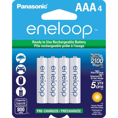 Panasonic Eneloop AAA Rechargeable Ni-MH Batteries BK-4MCCA4BA, Panasonic, Eneloop, AAA, Rechargeable, Ni-MH, Batteries, BK-4MCCA4BA