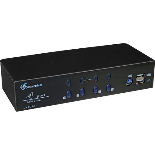 RF-Link 4-Port USB Audio KVM Switch with Cables UK104A