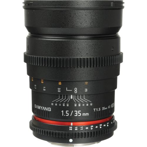 Samyang 35mm T1.5 Cine Lens for Sony E SYCV35-NEX, Samyang, 35mm, T1.5, Cine, Lens, Sony, E, SYCV35-NEX,