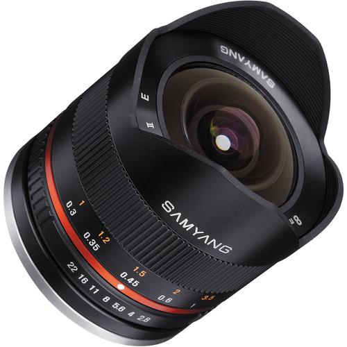 Samyang 8mm f/2.8 Fisheye II Lens for Canon EF-M Mount, Samyang, 8mm, f/2.8, Fisheye, II, Lens, Canon, EF-M, Mount