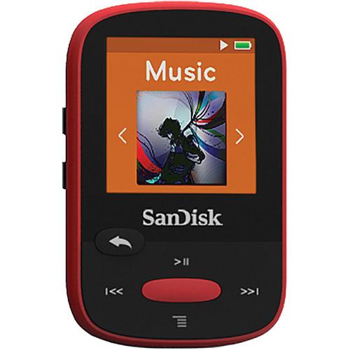 SanDisk 4GB Clip Sport MP3 Player (Red) SDMX24-004G-A46R, SanDisk, 4GB, Clip, Sport, MP3, Player, Red, SDMX24-004G-A46R,