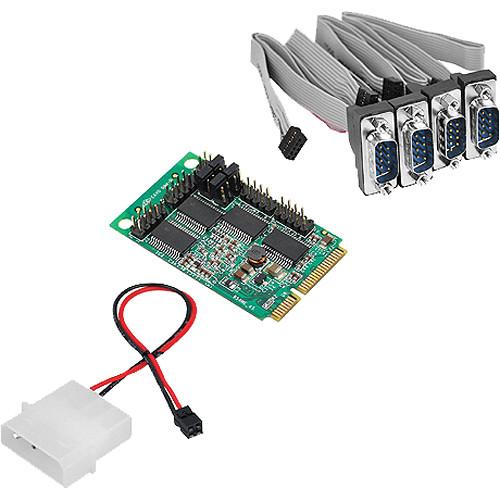 SIIG 4-Port RS232 Serial Mini PCIe with Power JJ-E40111-S1