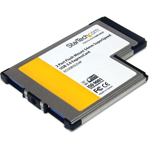 StarTech 2-Port ExpressCard 54mm USB 3.0 Card ECUSB3S254F