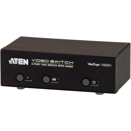 ATEN  VS0201 2-Port VGA Switch with Audio VS0201