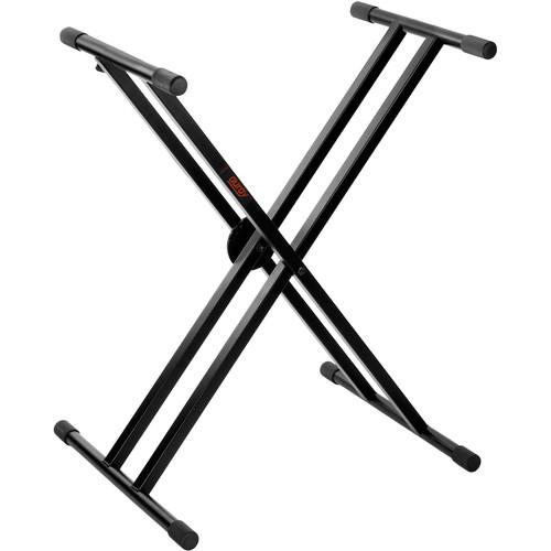 Auray KSC-2X - Deluxe Double-X Keyboard Stand with Clutch KSC-2X