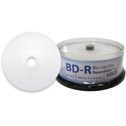 Digistor 50GB 6X Blu-ray Disc Recordable BD-R White DIG-11526-25, Digistor, 50GB, 6X, Blu-ray, Disc, Recordable, BD-R, White, DIG-11526-25