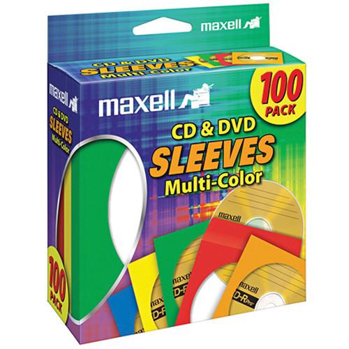 Maxell Multi-Color CD & DVD Sleeves (100-Pack) 190132, Maxell, Multi-Color, CD, DVD, Sleeves, 100-Pack, 190132,