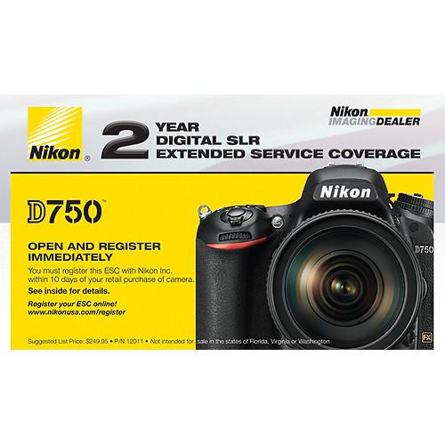 Nikon 2-Year Extended Service Coverage for D750 DSLR Camera, Nikon, 2-Year, Extended, Service, Coverage, D750, DSLR, Camera