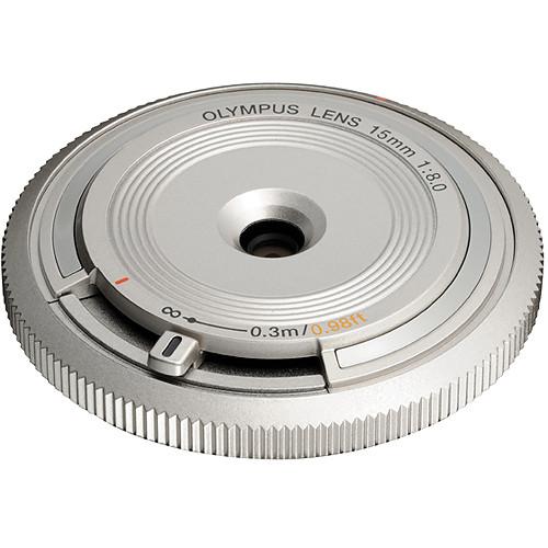 Olympus 15mm f/8.0 Body Cap Lens (Silver) V325010SW000, Olympus, 15mm, f/8.0, Body, Cap, Lens, Silver, V325010SW000,