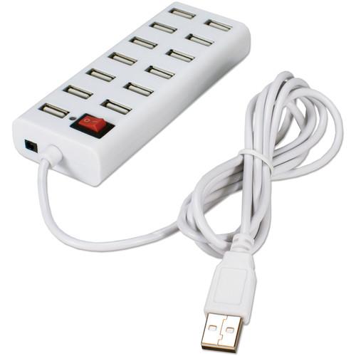 QVS 13-Port USB 2.0 Hi-Speed Active BarHub (White) UH2-13W, QVS, 13-Port, USB, 2.0, Hi-Speed, Active, BarHub, White, UH2-13W,