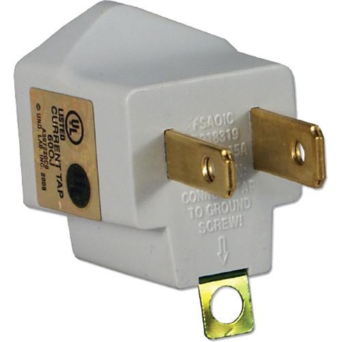 QVS 3-Prong to 2-Prong Power Adapter (White / Pack of 2) PA-2PK