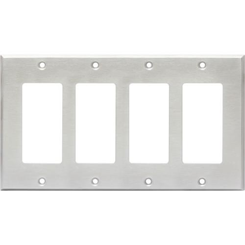 RDL CP-4S Quadruple Cover Plate (Stainless Steel) CP-4S, RDL, CP-4S, Quadruple, Cover, Plate, Stainless, Steel, CP-4S,
