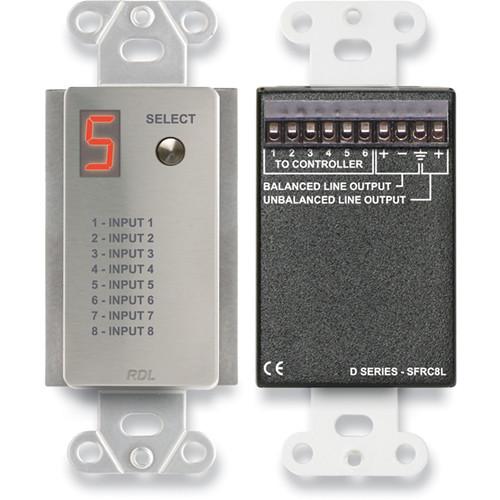 RDL D Series DS-SFRC8L Audio Selector for SourceFlex DS-SFRC8L